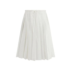 Prada White Cotton Long Skirt - IT38 | S