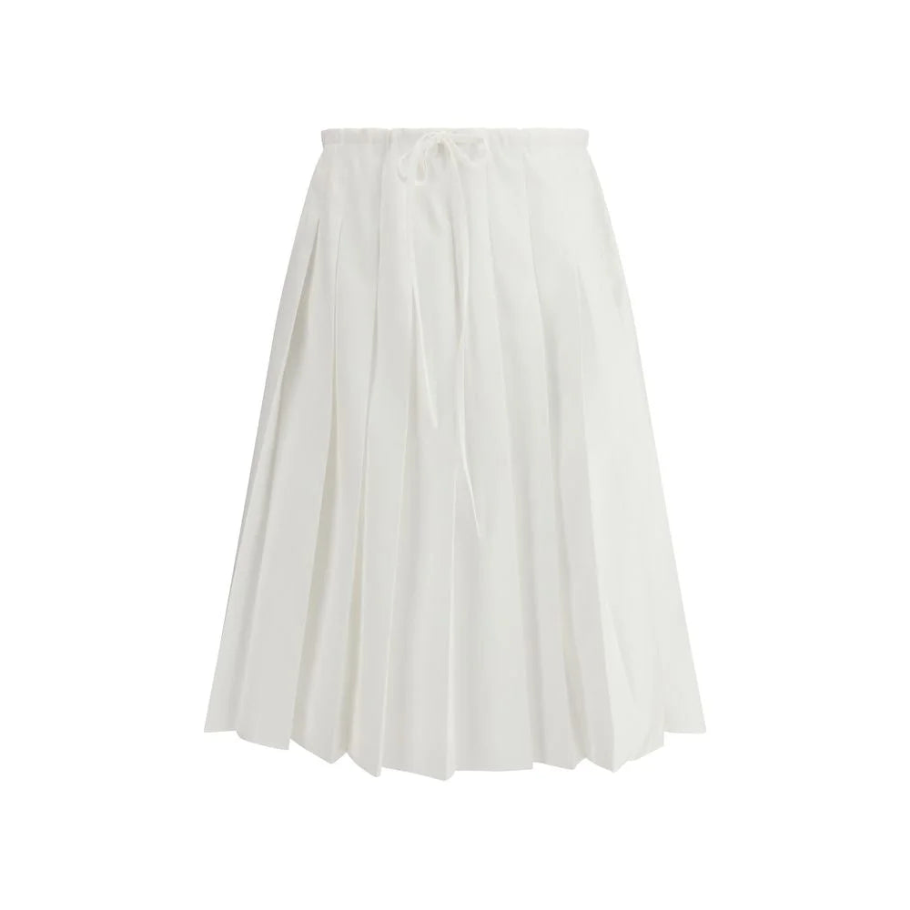 Prada White Cotton Long Skirt - IT42 | L