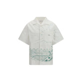 Prada White Cotton Pattern Shirt