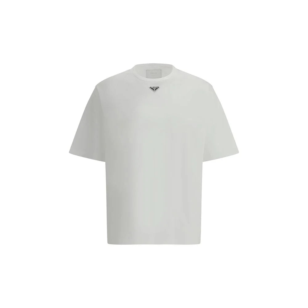 Prada White Cotton T-Shirt - L