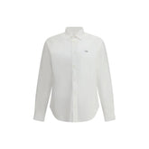 Prada White Fleece Wool Dress Shirt