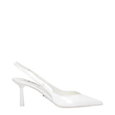 Prada White Leather High Heel Pumps