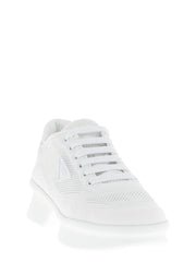 Prada White Polyester Athletic Sneakers
