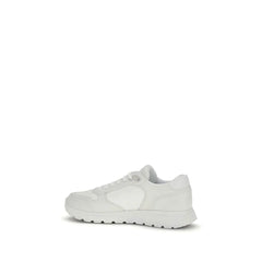 Prada White Recycled Polyamide Athletic Sneakers - EU41/US8