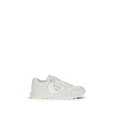Prada White Recycled Polyamide Athletic Sneakers - EU45/US12
