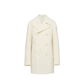 Prada White Wool Coat - 44
