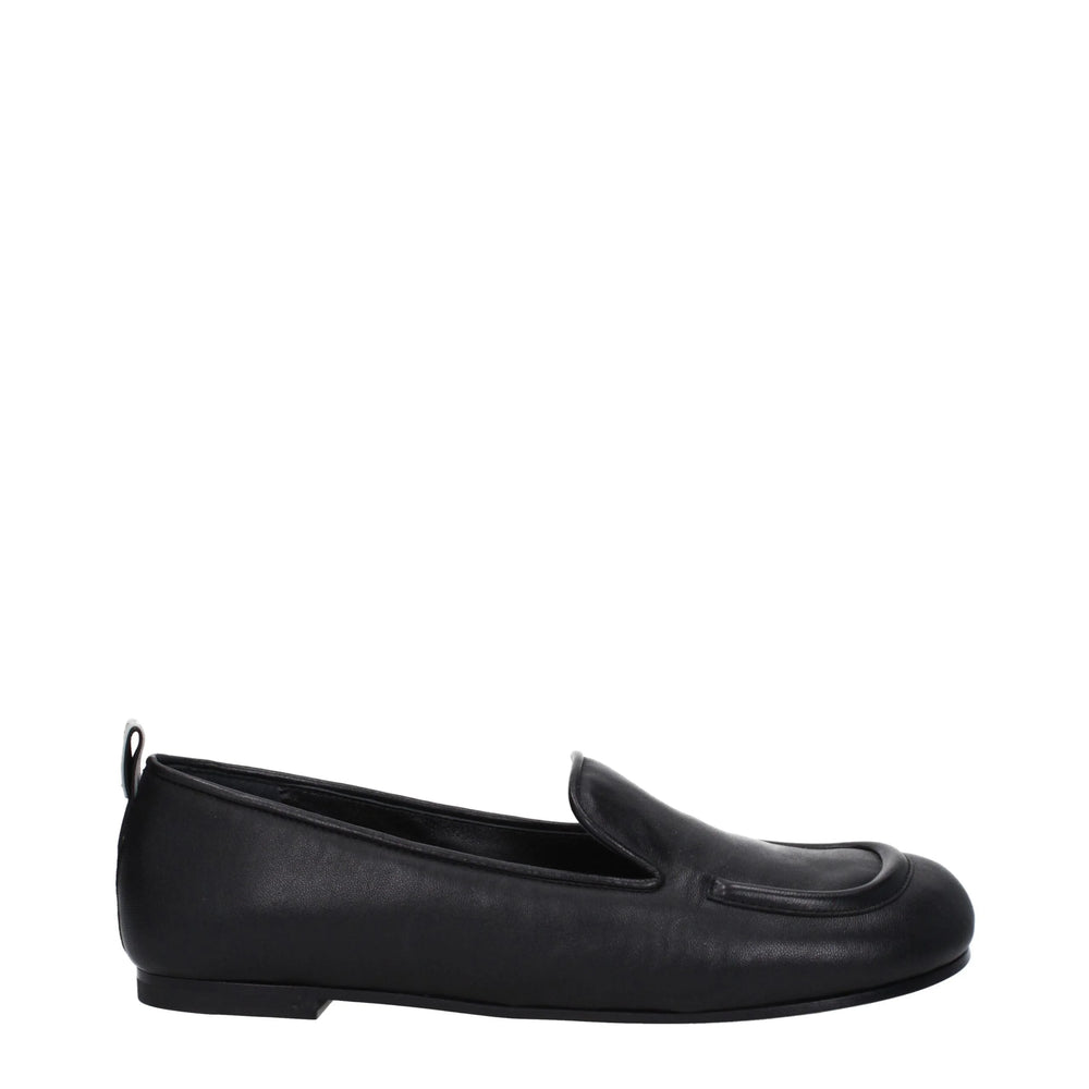 Premiata Black Leather Slip-On Loafers - EU37.5/US7.5