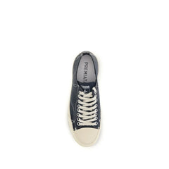 Premiata Blue Calf Leather Bos Taurus Low Top Sneakers
