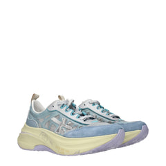 Premiata Light Blue Fabric Sneakers - EU40/US10