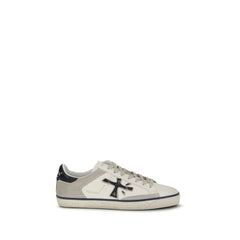 Premiata White Calf Leather Bos Taurus Low Top Sneakers