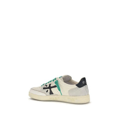 Premiata White Calf Leather Bos Taurus Low Top Sneakers