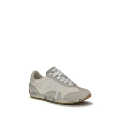 Premiata White Calf Leather Bos Taurus Low Top Sneakers