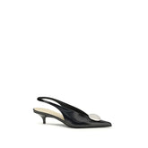 Proenza Schouler Black Calf Leather Bos Taurus Mid Heel Pumps - Heels