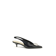 Proenza Schouler Black Calf Leather Bos Taurus Mid Heel Pumps - Heels