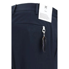 PT Torino Blue Cotton Casual Pants