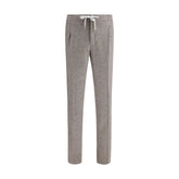 PT Torino Brown Fleece Wool Casual Pants