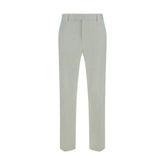 PT Torino White Cotton Casual Pants - Trousers
