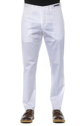 PT Torino White Cotton Men Trouser - IT56 | 3XL - Trousers
