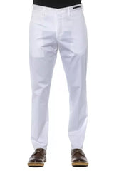 PT Torino White Cotton Men Trouser - IT56 | 3XL - Trousers