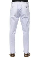 PT Torino White Cotton Men Trouser - IT56 | 3XL - Trousers