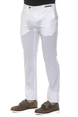 PT Torino White Cotton Men’s Trouser - Trousers
