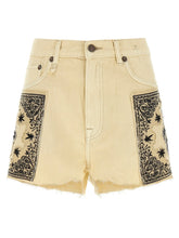 R13 Beige Cotton Bermuda Shorts