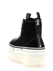 R13 Bicolor Cotton Platform Sneakers