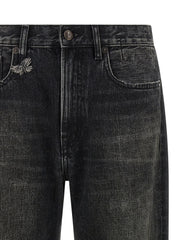 R13 Black Cotton Straight-Leg Jeans - 27