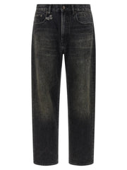 R13 Black Cotton Straight-Leg Jeans - 27