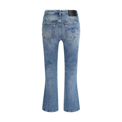 R13 Blue Cotton Flared Jeans