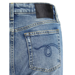 R13 Blue Cotton Flared Jeans