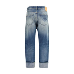 R13 Blue Cotton Straight-Leg Jeans - 26