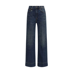 R13 Blue Cotton Straight-Leg Jeans - 27
