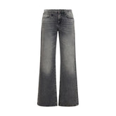 R13 Gray Cotton Straight-Leg Jeans - 27