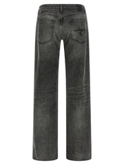 R13 Gray Cotton Straight-Leg Jeans