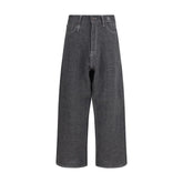 R13 Gray Linen Relaxed Fit Jeans - W25
