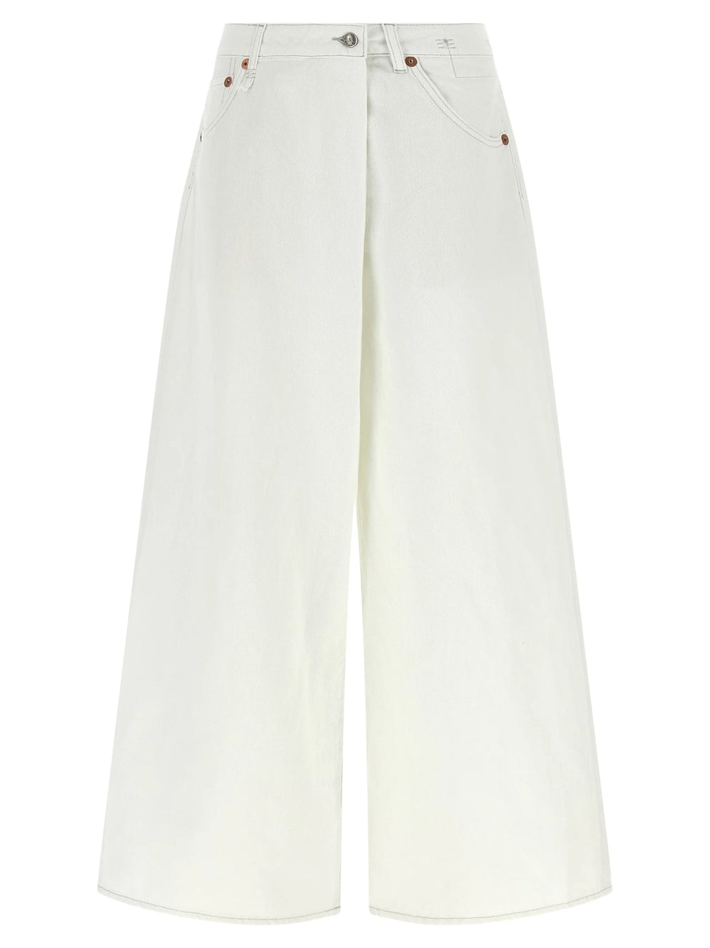 R13 White Cotton Jeans Denim - 27