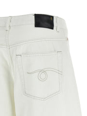 R13 White Cotton Jeans Denim - 27