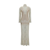 Rabanne Beige Polyamide Long Dress