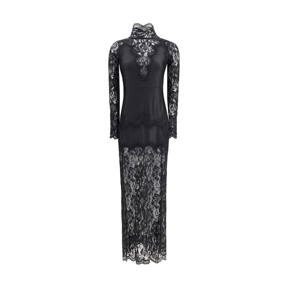 Rabanne Black Polyamide Long Dress - IT40 | M