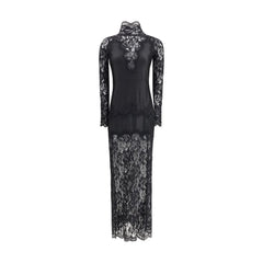 Rabanne Black Polyamide Long Dress - IT40 | M