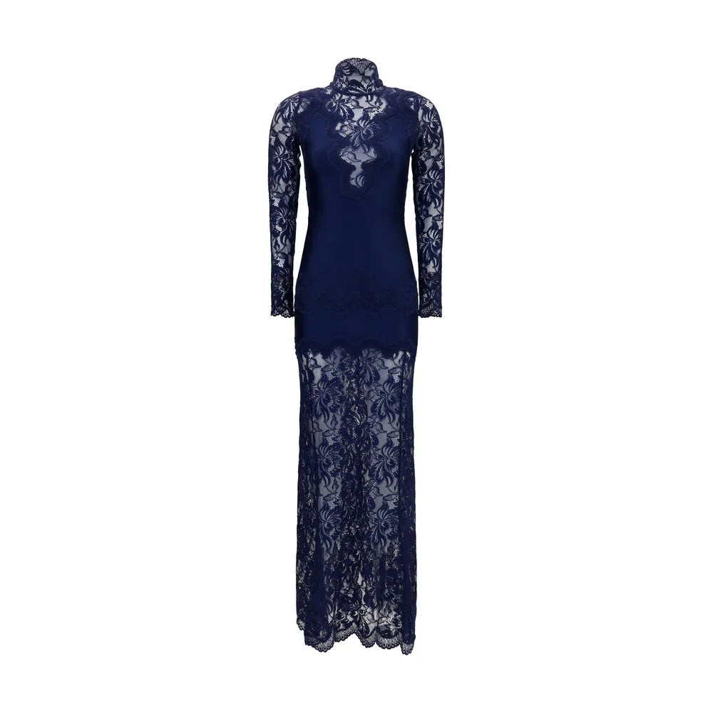 Rabanne Blue Polyamide Long Dress - IT36 | XS