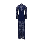 Rabanne Blue Polyamide Long Dress - IT36 | XS