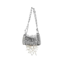 Rabanne Silver Stainless Steel Shoulder Bag