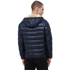 Refrigiwear Blue Nylon Men Jacket with Slim Fit and Feather Padding - XXL - Puffer Jackets