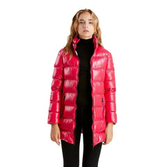 Refrigiwear Fuchsia Shimmer Long Down Jacket - Puffer Jackets