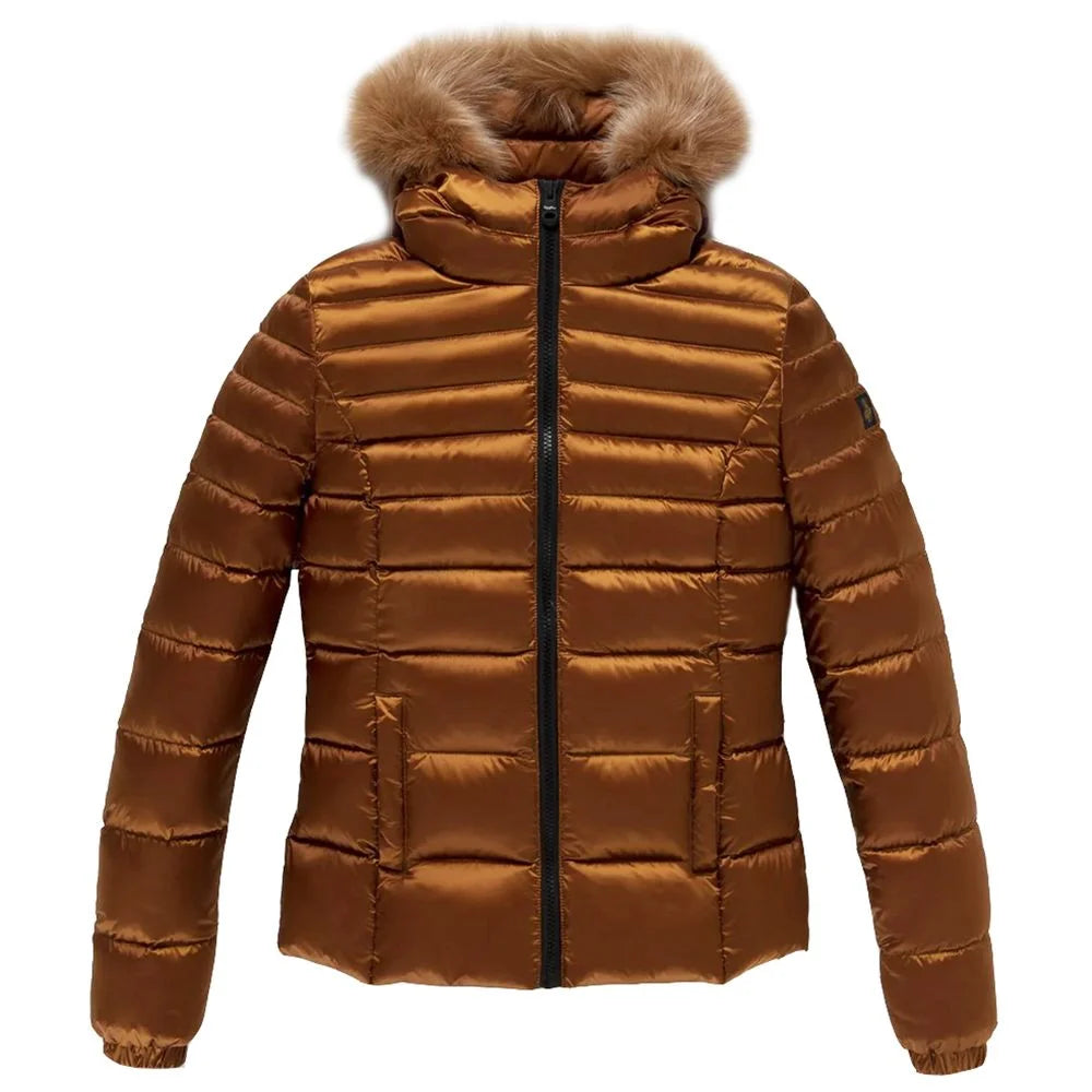 Refrigiwear Orange Nylon Women Jacket - Puffer Jackets