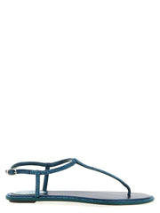 RENE CAOVILLA Bicolor Viscose Flat Sandals