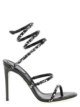 RENE CAOVILLA Bicolor Viscose Stiletto Heel Sandals