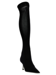 RENE CAOVILLA Black Leather Over The Knee - EU37/US7